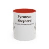 11oz Pyrenean Shepherd Latin Mug, Red, front view