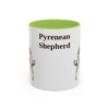11oz-pyrenean-shepherd-mug-light-green 11oz Pyrenean Shepherd Mug, Light Green, front view