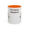 11oz-pyrenean-shepherd-mug-orange 11oz Pyrenean Shepherd Mug, Orange, front view