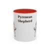 11oz-pyrenean-shepherd-mug-red 11oz Pyrenean Shepherd Mug, Red, front view