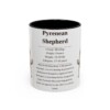 11oz Pyrenean Shepherd Mug, Black, front view