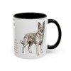 11oz Pyrenean Shepherd Mug, Black, right side view