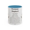 11oz Pyrenean Shepherd Mug, Light Blue, front view