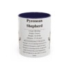 11oz Pyrenean Shepherd Mug, Navy, front view