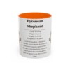 11oz Pyrenean Shepherd Mug, Orange, front view