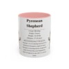 11oz Pyrenean Shepherd Mug, Pink, front view