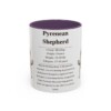 11oz Pyrenean Shepherd Mug, Purple, front view