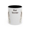 11oz Rat Terrier Mug, Black, front view