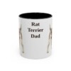 11oz Rat Terrier Dog Dad Mug, Black, front view