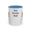 11oz Rat Terrier Dog Dad Mug, Light Blue, front view