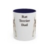 11oz Rat Terrier Dog Dad Mug, Navy, front view