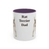 11oz Rat Terrier Dog Dad Mug, Purple, front view