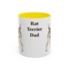 11oz Rat Terrier Dog Dad Mug, Yellow, front view
