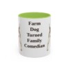 11oz-rat-terrier-mug-humor-light-green 11oz Funny Rat Terrier Mug, Light Green, front view