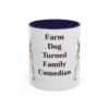 11oz-rat-terrier-mug-humor-navy 11oz Funny Rat Terrier Mug, Navy, front view