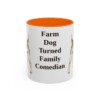 11oz-rat-terrier-mug-humor-orange 11oz Funny Rat Terrier Mug, Orange, front view