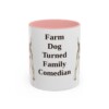11oz-rat-terrier-mug-humor-pink 11oz Funny Rat Terrier Mug, Pink, front view