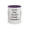 11oz-rat-terrier-mug-humor-purple 11oz Funny Rat Terrier Mug, Purple, front view