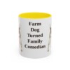 11oz-rat-terrier-mug-humor-yellow 11oz Funny Rat Terrier Mug, Yellow, front view