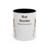 11oz Rat Terrier Latin Mug, Black, front view