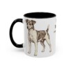 11oz Rat Terrier Latin Mug, Black, left side view