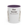 11oz Rat Terrier Latin Mug, Purple, front view