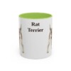 11oz Rat Terrier Mug, Light Green, front view