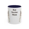 11oz Rat Terrier Dog Mom Mug, Navy, front view
