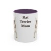 11oz Rat Terrier Dog Mom Mug, Purple, front view