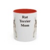 11oz Rat Terrier Dog Mom Mug, Red, front view