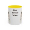 11oz Rat Terrier Dog Mom Mug, Yellow, front view