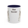 11oz Rat Terrier Mug, Navy, front view