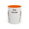 11oz Rat Terrier Mug, Orange, front view