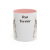 11oz Rat Terrier Mug, Pink, front view