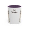 11oz Rat Terrier Mug, Purple, front view
