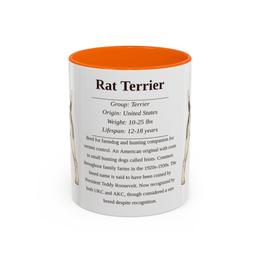 11oz-rat-terrier-mug-writeup-orange 11oz Rat Terrier Mug, Orange, front view