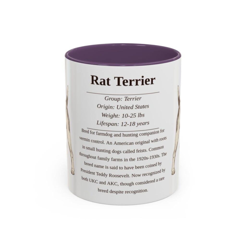 11oz-rat-terrier-mug-writeup-purple 11oz Rat Terrier Mug, Purple, front view