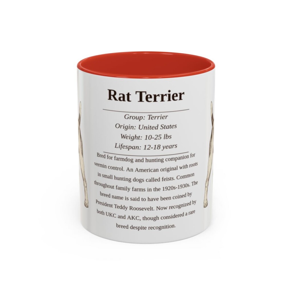 11oz-rat-terrier-mug-writeup-red 11oz Rat Terrier Mug, Red, front view