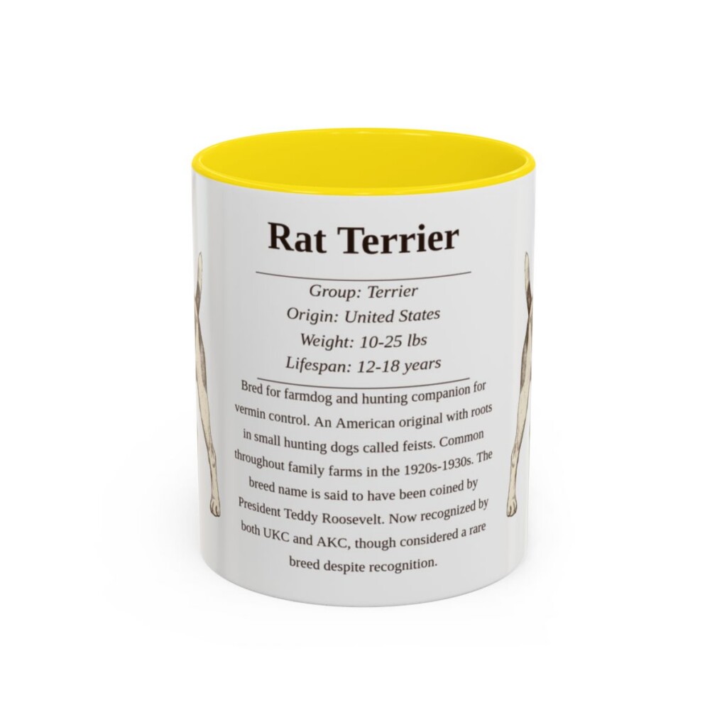 11oz-rat-terrier-mug-writeup-yellow 11oz Rat Terrier Mug, Yellow, front view