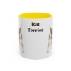 11oz Rat Terrier Mug, Yellow, front view