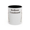 11oz Redbone Coonhound Mug, Black, front view