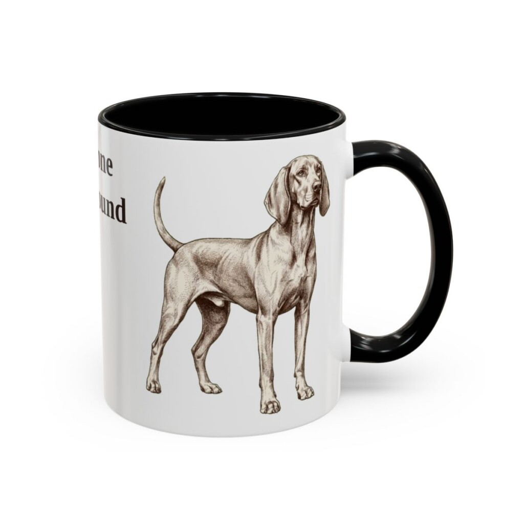 11oz Redbone Coonhound Mug, Black, right side view