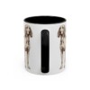 11oz Funny Redbone Coonhound Mug, Black, back view