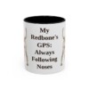 11oz Funny Redbone Coonhound Mug, Black, front view