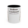11oz Redbone Coonhound Latin Mug, Black, front view