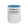 11oz Redbone Coonhound Latin Mug, Light Blue, front view