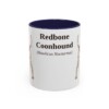 11oz Redbone Coonhound Latin Mug, Navy, front view