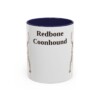11oz Redbone Coonhound Mug, Navy, front view