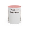 11oz Redbone Coonhound Mug, Pink, front view
