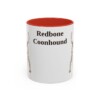11oz Redbone Coonhound Mug, Red, front view